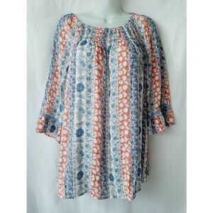 New Directions off shoulder floral XL blouse